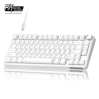 NEW Royal Kludge RK R75 Mechanical Keyboard Wired with Volume Knob 75% TKL Custom Gaming Keyboard Gasket Mount RGB Backlit with Software PBT Keycaps Hot Swappable